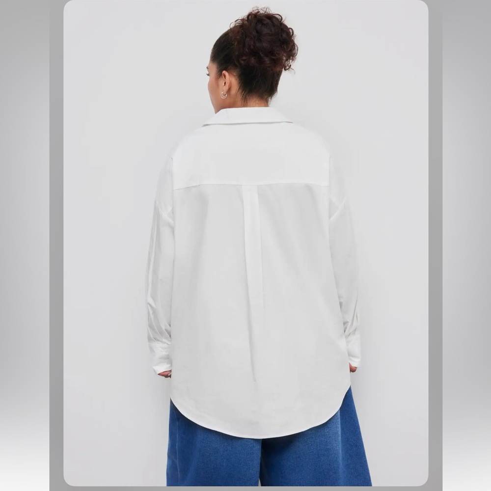 Cider 100% COTTON COLLAR SOLID BUTTON LONG SLEEVE… - image 2